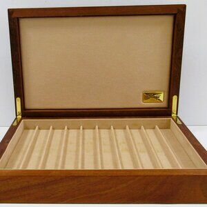 Gentili Italy 10 Pen Chest Display Inlaid Wood Case